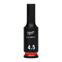 MILWAUKEE Průmyslové hlavice Shockwave 1/4" HEX 4,5mm dlouhé 4058546405373