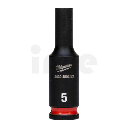 MILWAUKEE Průmyslové hlavice Shockwave 1/4" HEX 5mm dlouhé 4932480253