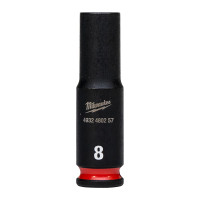 MILWAUKEE Průmyslové hlavice Shockwave 1/4" HEX 8mm dlouhé 4932480257