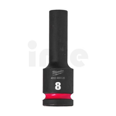 MILWAUKEE Průmyslové hlavice Shockwave 1/2" HEX 8mm prodloužené 4932480326