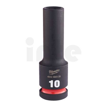 MILWAUKEE Průmyslová hlavice Shockwave 1/2" HEX 10mm prodloužená 4932480328