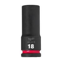 MILWAUKEE Průmyslová hlavice Shockwave 1/2" HEX 18mm prodloužená 4932480336