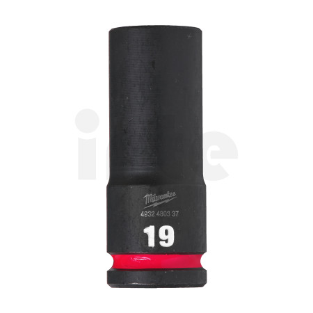 MILWAUKEE Průmyslová hlavice Shockwave 1/2" HEX 19mm prodloužená 4932480337