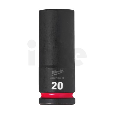 MILWAUKEE Průmyslová hlavice Shockwave 1/2" HEX 20mm prodloužená 4932480338