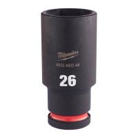 MILWAUKEE Průmyslová hlavice Shockwave 1/2" HEX 26mm prodloužená 4932480344