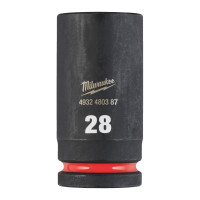 MILWAUKEE Průmyslové hlavice Shockwave 3/4" HEX 28mm dlouhé 4932480387