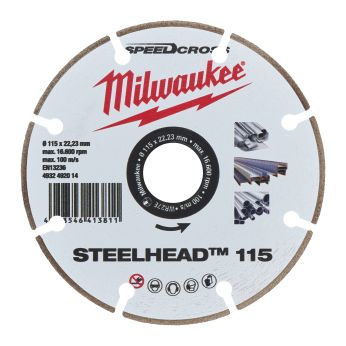 MILWAUKEE Diamantový kotouč STEELHEAD 115mm - 1ks 4058546413811