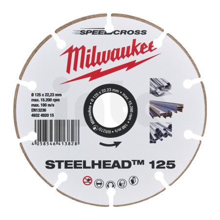 MILWAUKEE Diamantový kotouč STEELHEAD 125mm - 1ks 4058546413828