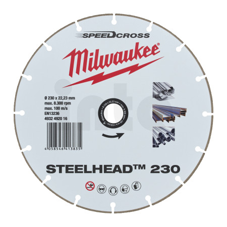 MILWAUKEE Diamantový kotouč STEELHEAD 230mm - 1ks 4058546413835