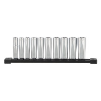 MILWAUKEE 3/8″ sada chromovaných prodloužených metrických nástrčných klíčů 10 ks 4932492509