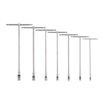 MILWAUKEE Metrická sada nástrčných výkyvných hlavic hex s dlouhou T-rukojetí 7 ks 4932492674