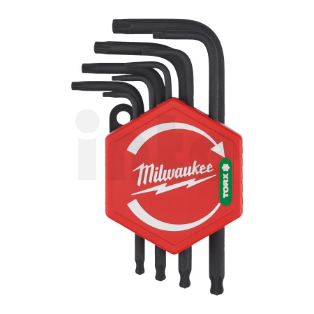 MILWAUKEE Kompaktní sada klíčů torx ve tvaru L 9 ks 4932492703
