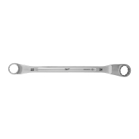 MILWAUKEE Vyhnutý oboustranný očkový klíč 22x24mm 4932492751