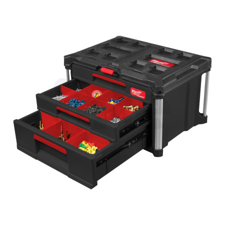 MILWAUKEE PACKOUT box na nářadí se zásuvkami 2+1 4932493190