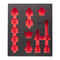 MILWAUKEE Náhradní pěna s plastovou základnou pro sadu průmyslových hlavic 3/4", rozměr 417x355 mm 4932493395