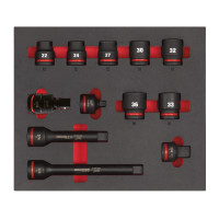 MILWAUKEE Pěnová vložka s 3/4" Impact Duty nástrčnými klíči - 12ks 4932493396