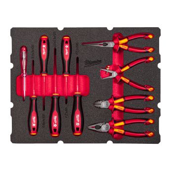 MILWAUKEE PACKOUT pěnová vložka s nářadím pro elektrikáře 10 ks 4932493637