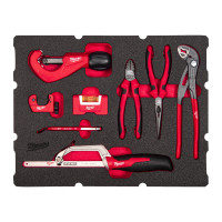 MILWAUKEE PACKOUT pěnová vložka s nářadím pro instalatéry 8 ks 4932493639