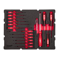 MILWAUKEE PACKOUT pěnová vložka se sadou šroubováků 17 ks 4932493644
