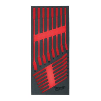 MILWAUKEE Prázdná pěnová vložka pro sadu ráčnových klíčů s kloubovou hlavou Maxbite15 ks 4932493667