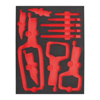 MILWAUKEE Prázdná pěnová vložka pro sadu kleští na hadice 11 ks 4932493680