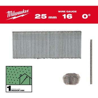 MILWAUKEE 16G Finish Nails II Straight 4932498313