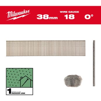 MILWAUKEE Kolářské hřebíky 18G/38mm/RC/G/SC1, 5000 ks 4932498744