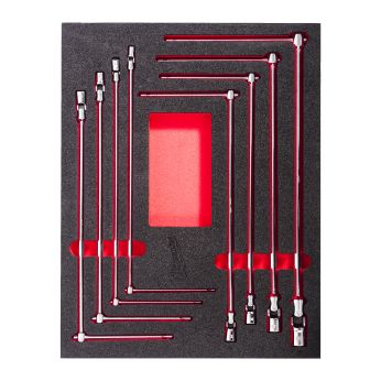 MILWAUKEE Pěnová vložka s nástrčnou hlavicí s dlouhou T-rukojetí 8 ks 4932499113