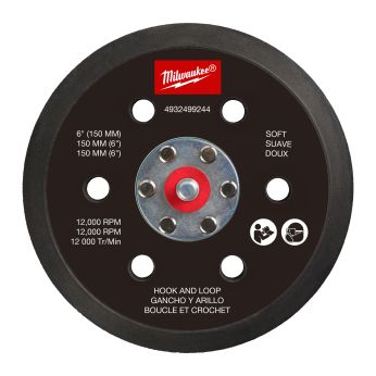 MILWAUKEE Podložka pro M12 FUEL™ 150 mm excentrickou brusku - měkká, se suchým zipem 4932499244