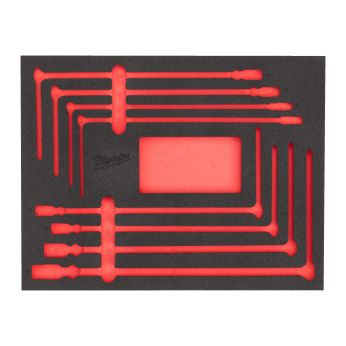 MILWAUKEE Náhradní pěnová vložka pro sadu s nástrčnou hlavicí s dlouhou T-rukojetí 10 ks 4932499296