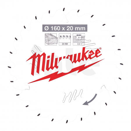 MILWAUKEE CSB P W 160 x 20 x 2.2 x 24ATB 4932471290