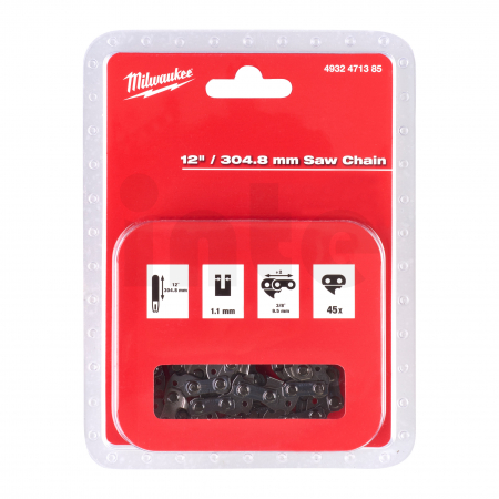 MILWAUKEE 30 cm/ 12˝ pilový řetěz ⅜ ˝ x 1,1 mm 4932471385