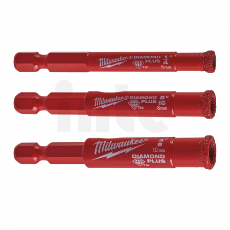 MILWAUKEE Sada vrtáků pro suché/mokré vrtání DIAMOND PLUS™  (3 ks) 4932471771