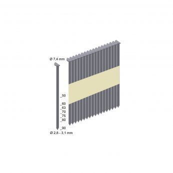 MILWAUKEE Hřebíky 7,4x2,8/50mm RS-4000 ks 4932478396