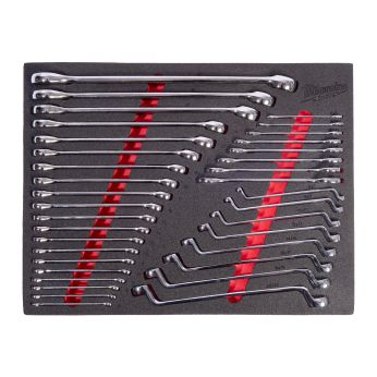 MILWAUKEE Sada otevřených a očkových klíčů v pěnové vložce 36 ks 4932500758