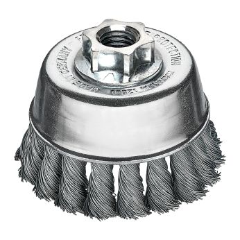 MILWAUKEE Hrnkový kartáč M14 65×18 mm, ocelový, splétaný drát 0,5 mm – 1 ks 4932501735