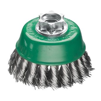 MILWAUKEE Hrnkový kartáč M14 65×18 mm, nerez, splétaný drát 0,5 mm – 1 ks 4932501736