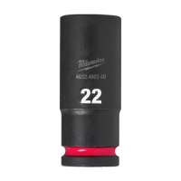 MILWAUKEE Průmyslová hlavice Shockwave 1/2" HEX 22mm prodloužená 4932480340