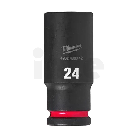 MILWAUKEE Průmyslová hlavice Shockwave 1/2" HEX 24mm prodloužená 4932480342