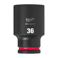 MILWAUKEE Průmyslová hlavice Shockwave 1/2" HEX 36mm prodloužená 4932480351