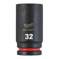 MILWAUKEE Průmyslové hlavice Shockwave 3/4" HEX 32mm dlouhé 4932480391