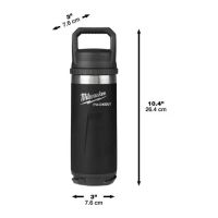 MILWAUKEE Packout™ láhev 710 ml s víčkem - černá 4932493466