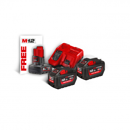 MILWAUKEE M18HNRG-122 - M18™ HIGH OUTPUT™ sada akumulátorů a nabíječky 4933464261