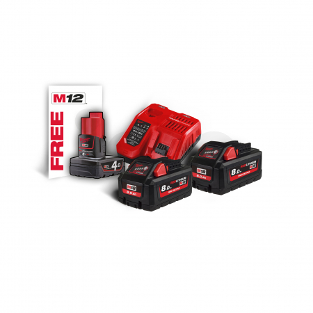 MILWAUKEE M18HNRG-802 - M18™ HIGH OUTPUT™ sada akumulátorů a nabíječky 4933471073