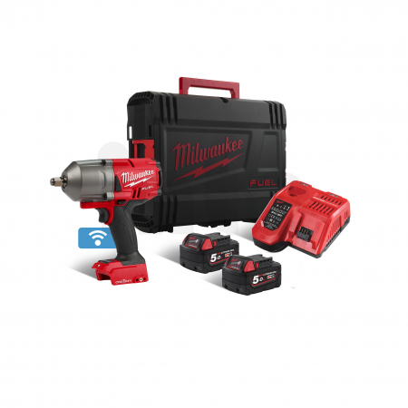 MILWAUKEE M18ONEFHIWF12-502X  - M18 FUEL™ ONE-KEY™ ½″ rázový utahovák s pojistným kroužkem 4933459727