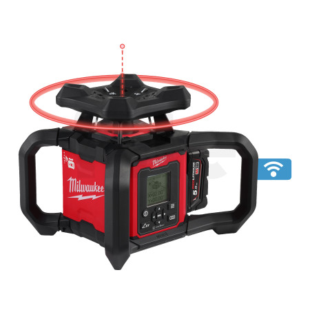 MILWAUKEE M18™ horizontální/vertikální rotační laser 1 200 m s automatickým duálním nastavením sklonu a funkcí ONE-KEY™ 49334932