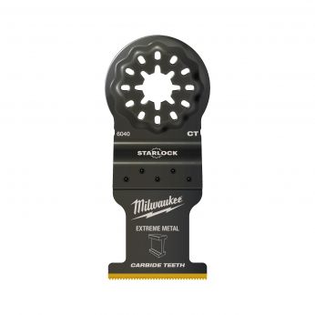 MILWAUKEE Univerzální nůž 35 mm s tvrdokovovými zuby pro ponorné řezy zaručuje velmi dlouhou životnost (30x delší životnost než