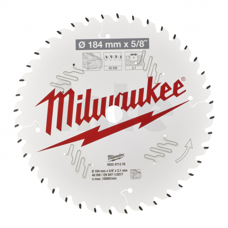 MILWAUKEE Pilový kotouč dřevo 184X5/8X2.1X40ATB 4932471379