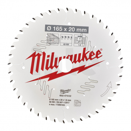 MILWAUKEE CSB P W 165 x 20 x 1.6 x 40ATB 4932471932