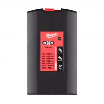 MILWAUKEE Sada vrtáků SDS-Plus MX4 Ø5/6,x115; Ø6/8/8/10/12x165 (7ks) 4932478626